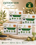 Zaitoon Sidr Herbal Soap Combo Pack – 4 × 100g | Olive, Sidr, Neem & Kalonji | Everyday Face & Body Cleansing